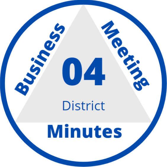 Minutes from District 04 MSCA 09 Business Meetings