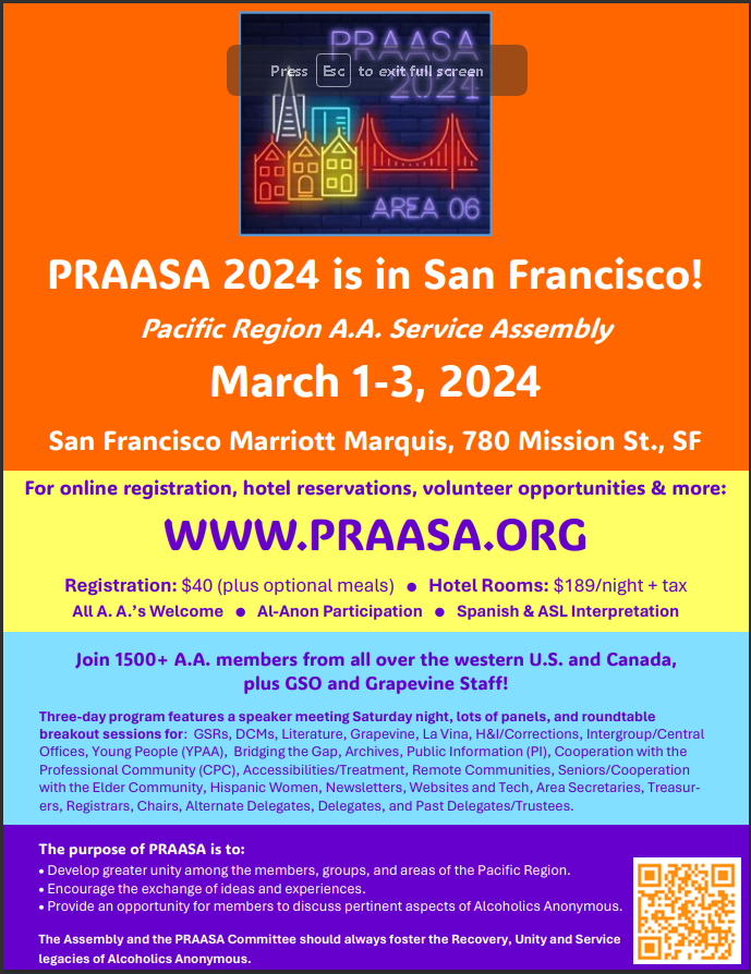 PRAASA: SAVE THE DATE / RESERVE THE DATE March 1-3, 2024