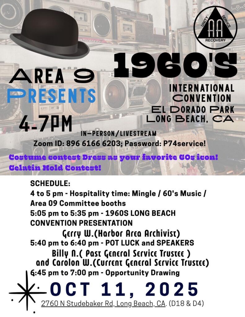 Districts 4 and 18 Host the October 11 Servathon: 1960's International Convention