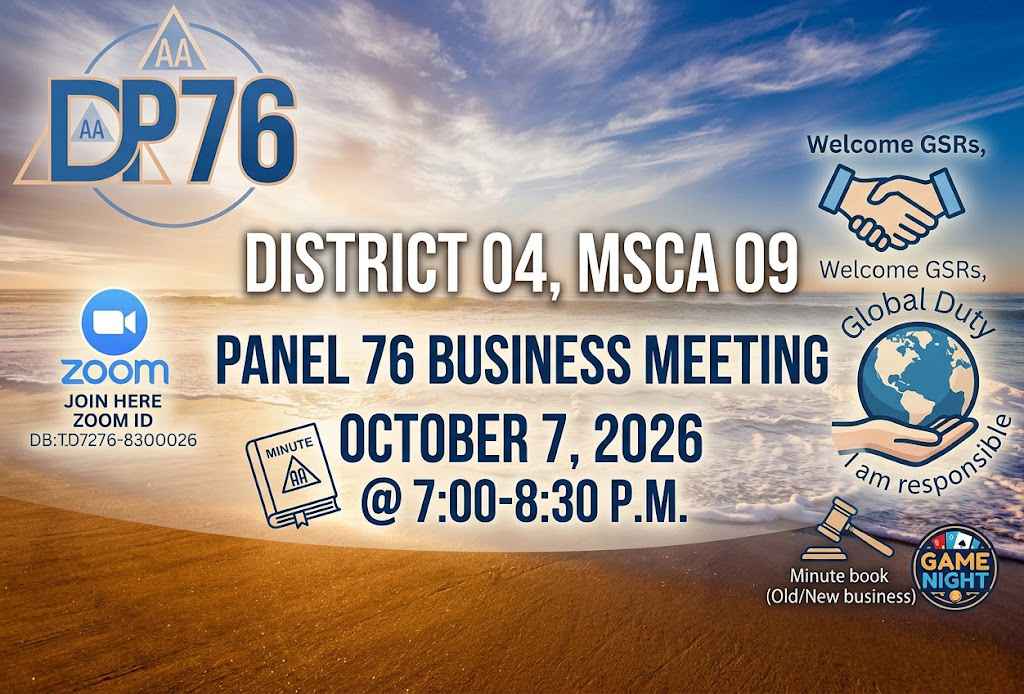 Agenda October 7 2026 D4 MSCA 09 Business Meeting